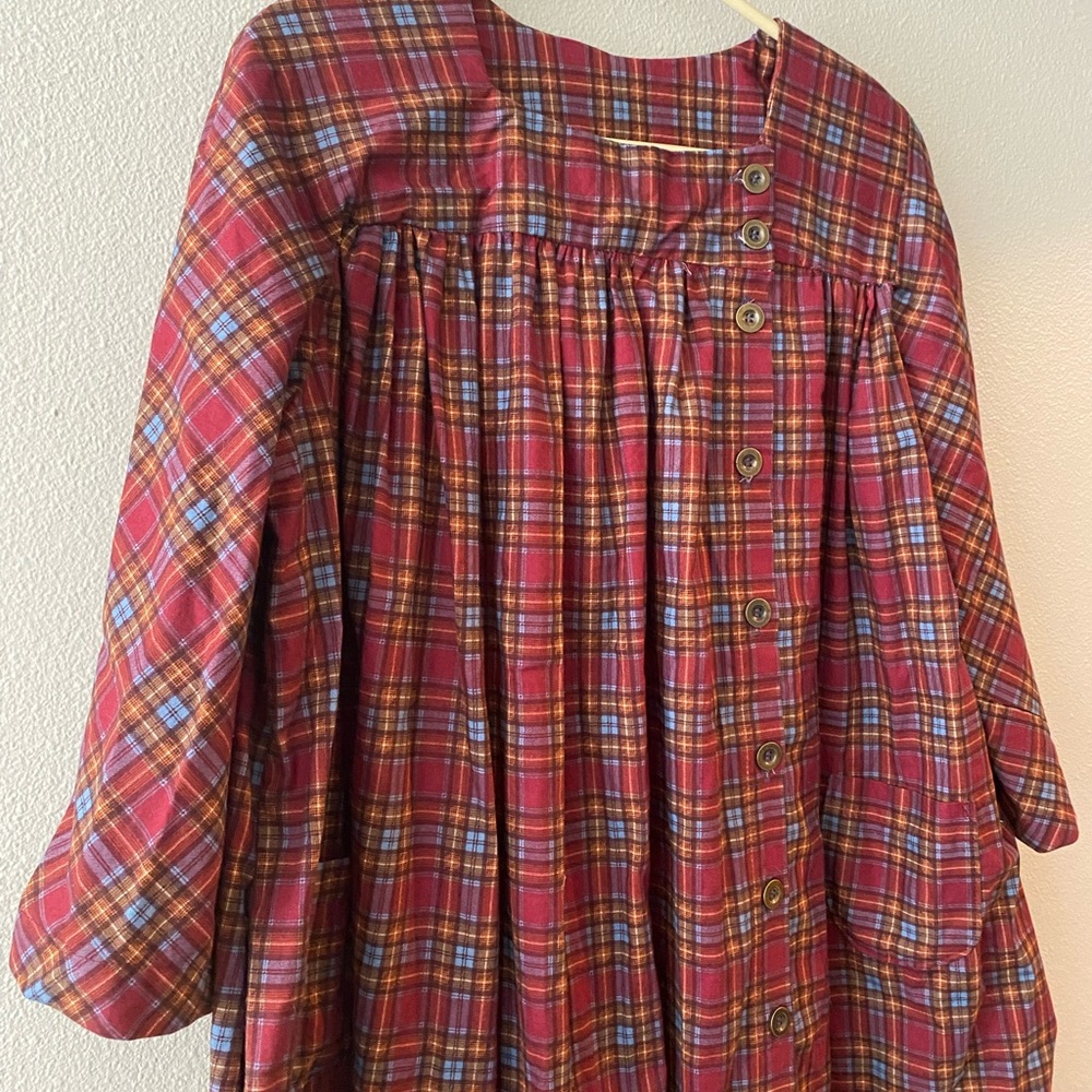Handmade Merchant & Mills ‘Omilie’ Plaid Button up Dress dress - Picture 4 of 13